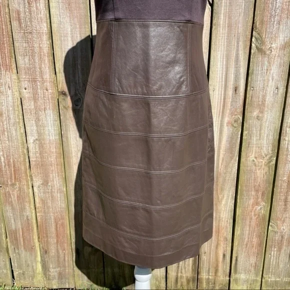 TERI JON SPORTSWEAR Brown Mixed Media Sleeveless Dress 6 - Picture 14 of 15